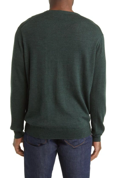 Shop Peter Millar Autumn Crest V-neck Merino Wool Blend Sweater In Balsam