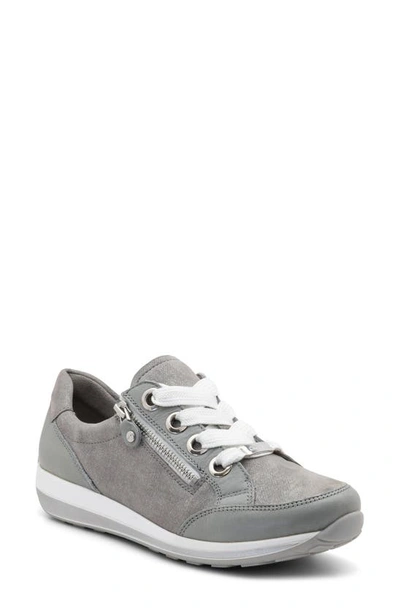 Shop Ara Ollie Lace-up Sneaker In Oyster Leather