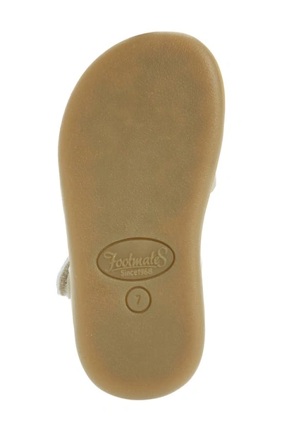 Shop Footmates Jasmine Metallic Flower Waterproof Sandal In Soft Gold Micro