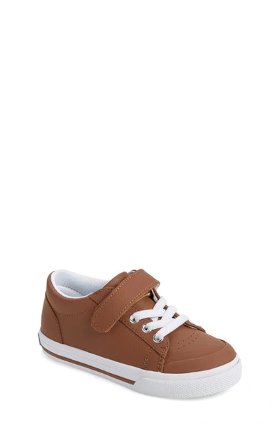 Shop Footmates Reese Sneaker In Brown Leather