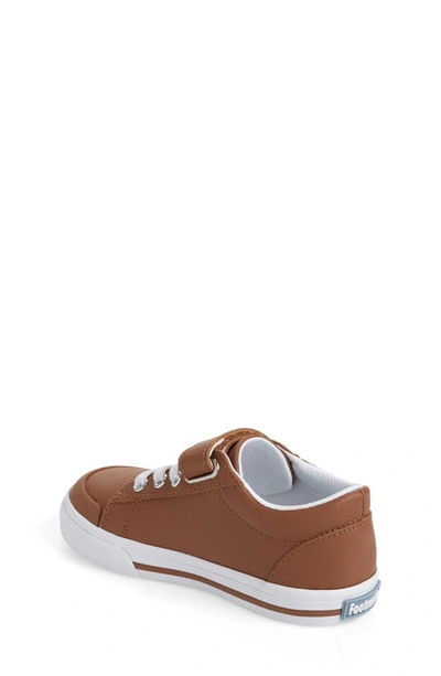 Shop Footmates Reese Sneaker In Brown Leather