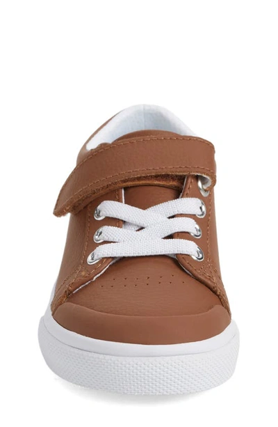 Footmates Reese Sneaker In Brown Leather
