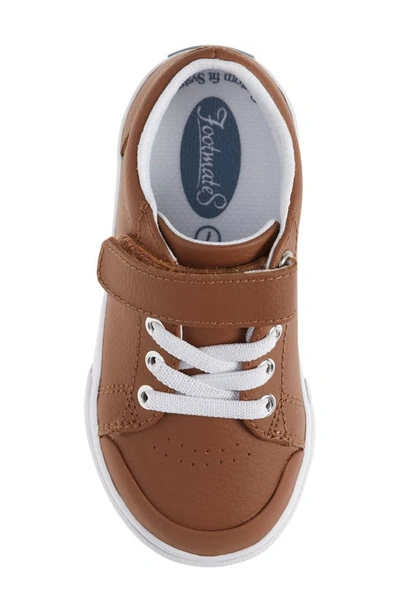 Shop Footmates Reese Sneaker In Brown Leather