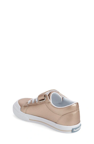 Shop Footmates Reese Sneaker In Rose Gold Leather