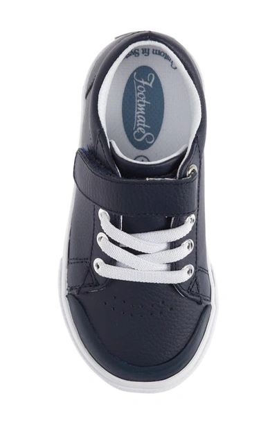 Shop Footmates Reese Sneaker In Navy Leather