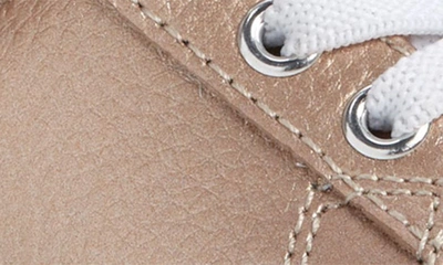 Footmates Reese Sneaker In Rose Gold Leather