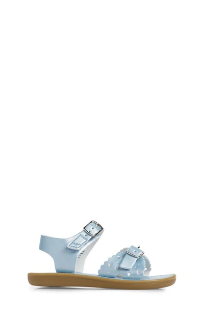 Shop Footmates Eco-ariel Waterproof Sandal In Blue Pearl Micro