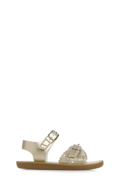 Shop Footmates Eco-ariel Waterproof Sandal In Soft Gold Micro