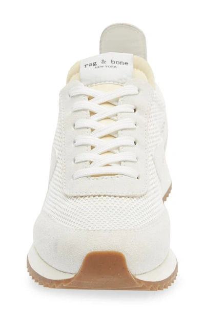 Rag & Bone Retro Runner Mesh Sneaker In Off White