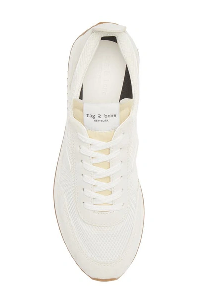 Rag & Bone Retro Runner Mesh Sneaker In Off White