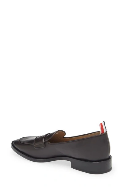 Thom Browne Men's Varsity Penny Loafer In Dark Brown