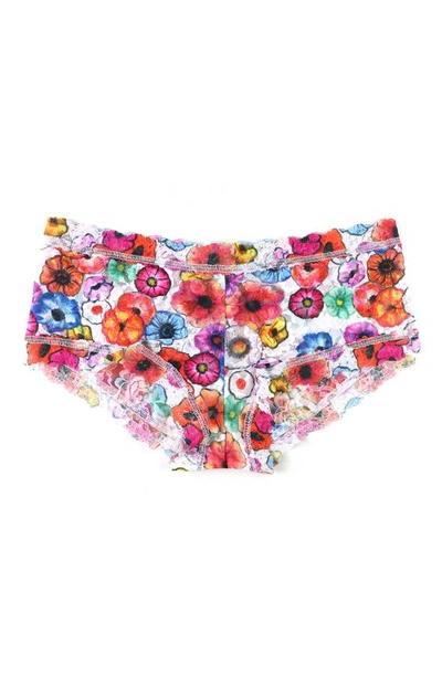 Hanky Panky Print Lace Boyshorts In Linger Awhile