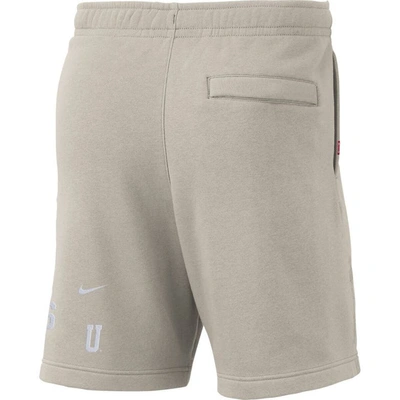 Shop Nike Cream Ohio State Buckeyes Fleece Shorts