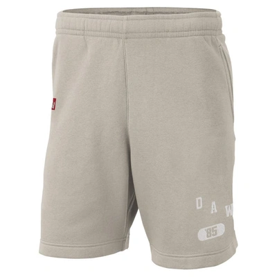 Shop Nike Cream Georgia Bulldogs Fleece Shorts