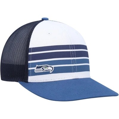 Shop 47 Youth ' White/blue Seattle Seahawks Cove Trucker Snapback Hat