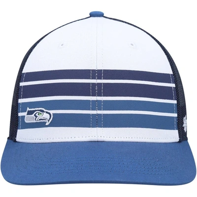 Shop 47 Youth ' White/blue Seattle Seahawks Cove Trucker Snapback Hat