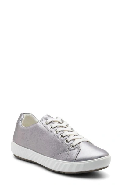 Shop Ara Alexandria Suede Sneaker In Silver Metallic