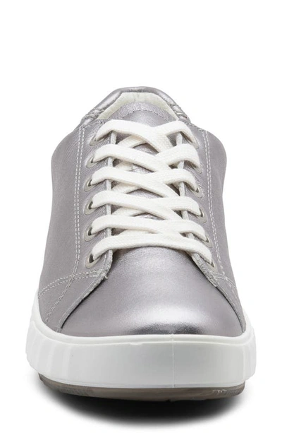 Shop Ara Alexandria Suede Sneaker In Silver Metallic