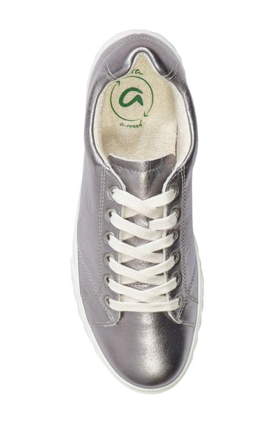 Shop Ara Alexandria Suede Sneaker In Silver Metallic
