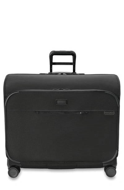 Shop Briggs & Riley Baseline Deluxe Wardrobe Spinner Suitcase In Black