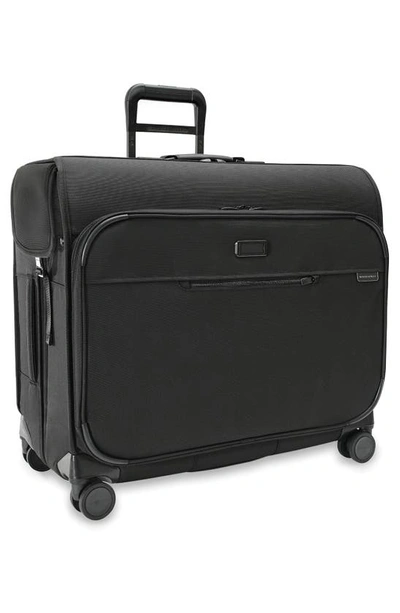 Shop Briggs & Riley Baseline Deluxe Wardrobe Spinner Suitcase In Black