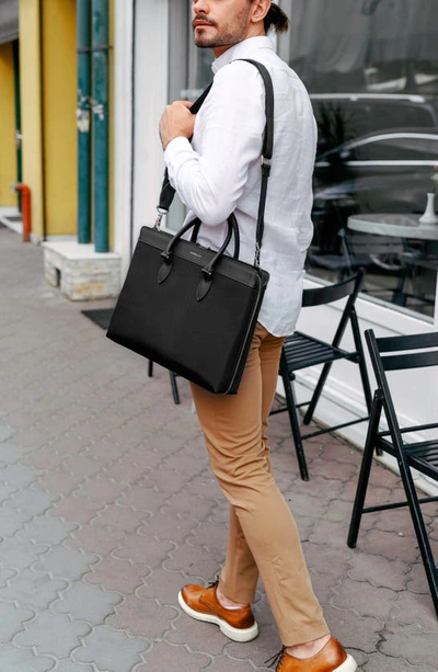 Maverick & Co. Alpha Nylon Briefcase In Black