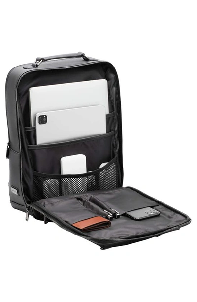 Shop Maverick & Co. Explorer Plus Water Resistant Faux Leather Backpack In Black