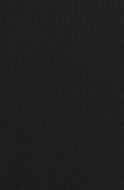 Shop Jason Wu Cold Shoulder Long Sleeve Merino Wool Sweater Dress In Black