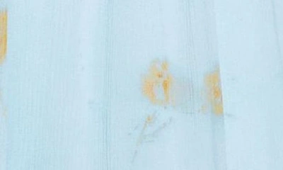 Shop Jason Wu Print Smocked Long Sleeve Silk Minidress In Robin Blue Multi