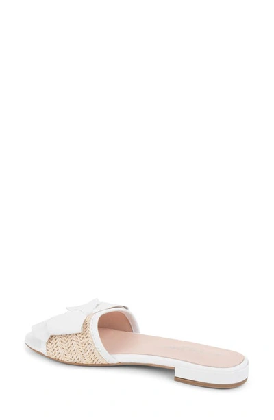 Patricia Green St. Tropez Raffia Slide Sandal In White