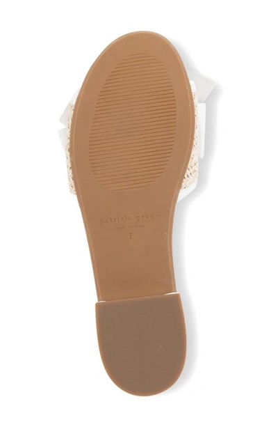 Patricia Green St. Tropez Raffia Slide Sandal In White