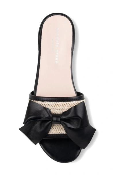 Patricia Green St. Tropez Raffia Slide Sandal In Black