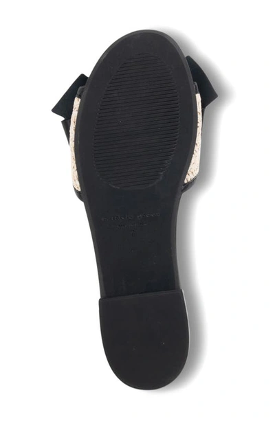 Patricia Green St. Tropez Raffia Slide Sandal In Black