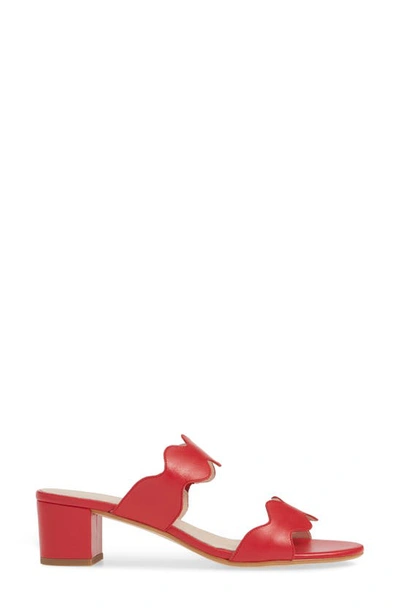 Patricia Green Palm Beach Slide Sandal In Red/ Red Leather