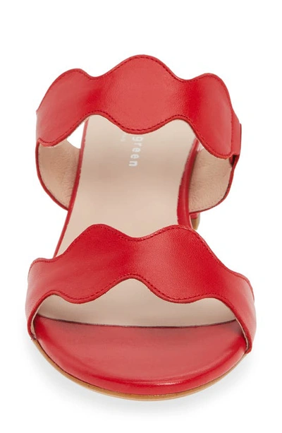Patricia Green Palm Beach Slide Sandal In Red/ Red Leather