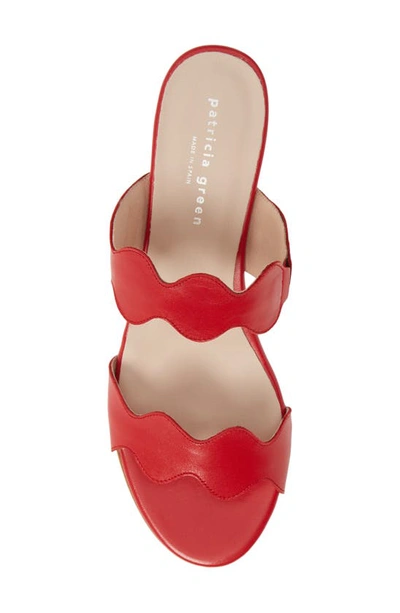 Patricia Green Palm Beach Slide Sandal In Red/ Red Leather