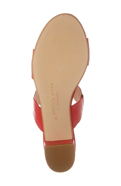 Patricia Green Palm Beach Slide Sandal In Red/ Red Leather