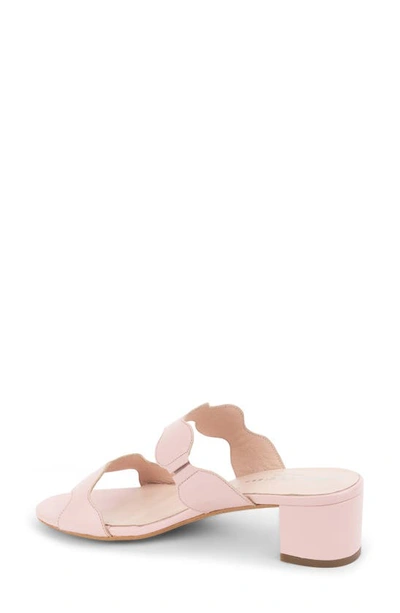 Patricia Green Palm Beach Block Heel Scalloped Sandal In Soft Pink
