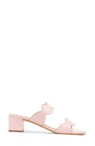 Patricia Green Palm Beach Block Heel Scalloped Sandal In Soft Pink