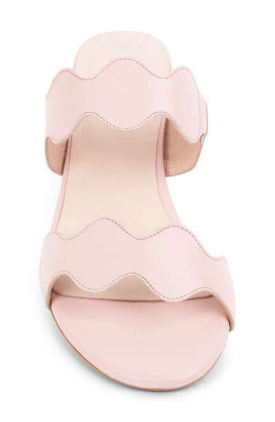 Patricia Green Palm Beach Block Heel Scalloped Sandal In Soft Pink
