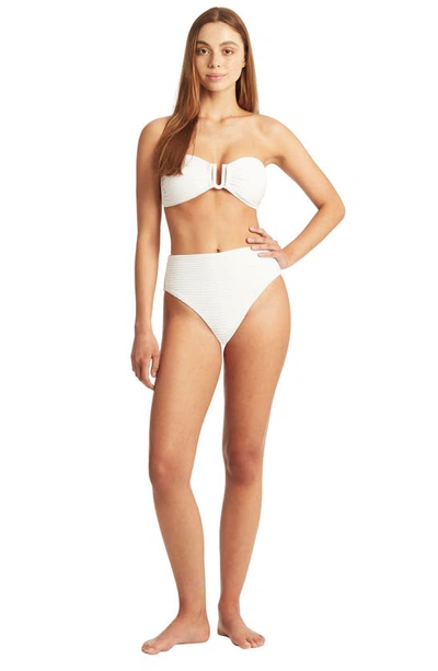 Sea Level U-bar Bandeau Bikini Top In White