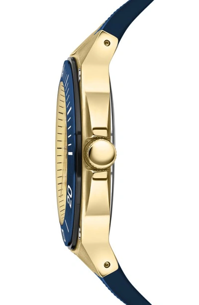 Shop Versus Reaction Silicone Strap Watch, 48mm In Ip Yellow Gold