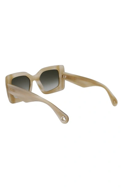 Shop Lanvin 50mm Gradient Square Sunglasses In Ivory Horn