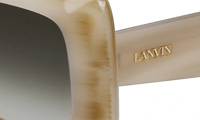 Shop Lanvin 50mm Gradient Square Sunglasses In Ivory Horn