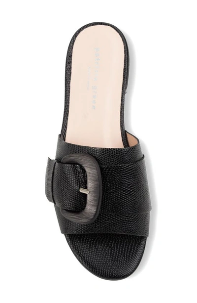 Patricia Green Venice Buckle Slide Sandal In Black