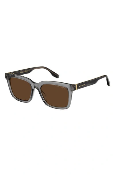 Marc Jacobs 54mm Gradient Square Sunglasses In Grey/ Brown
