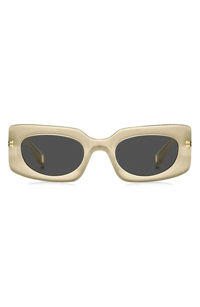 Shop Marc Jacobs 50mm Rectangle Sunglasses In Yellow/ Grey