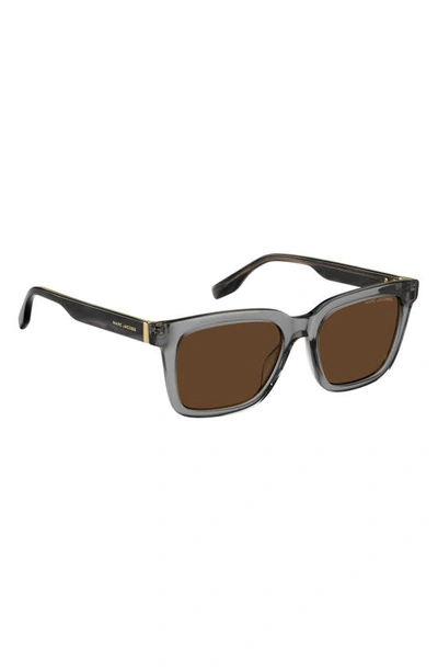 Marc Jacobs 54mm Gradient Square Sunglasses In Grey/ Brown