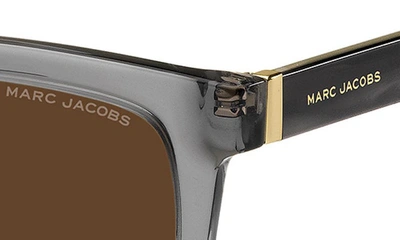 Marc Jacobs 54mm Gradient Square Sunglasses In Grey/ Brown