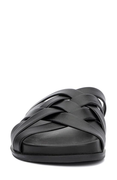 Shop Aquatalia Iselda Crisscross Slide Sandal In Black